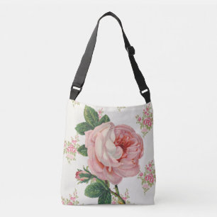 Eine Rose für ein Vintages Land der Rose Tragetaschen Mit Langen Trägern
