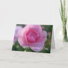 Eine Rose für eine Rose zum Valentinstag Feiertagskarte