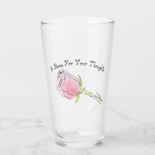 Eine Rose für Ihre Gedanken Glas