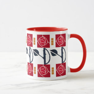 Eine Rose für Kunst und Handwerk im Mission Style Tasse