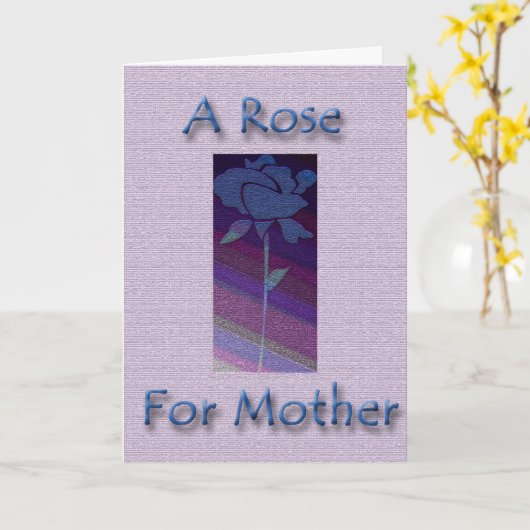 Eine Rose für Mutter Karte (Gelbe Blume)