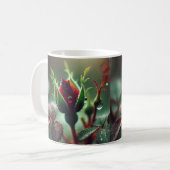 Eine Rose für Sie: Elegante Tasse der Roten Flora" (Vorderseite Links)