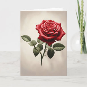 Eine Rose für Sie Karte
