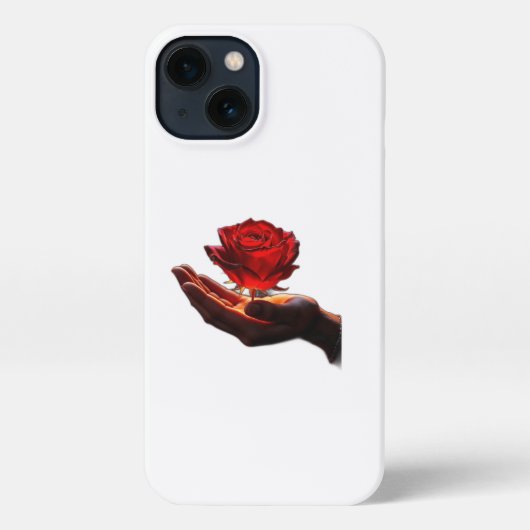 Eine Rose gibt Liebe aus iPhone Hülle (Rückseite)