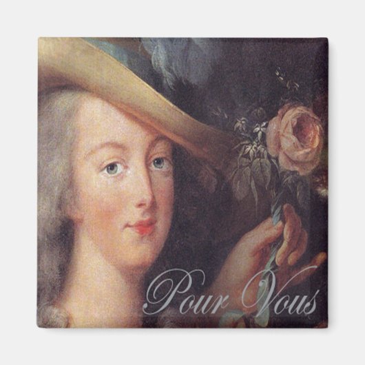 Eine Rose gießt vous. Magnet (Vorne)