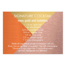 Eine Rose Gold Copper Unterschrift Hochzeitsgeträn