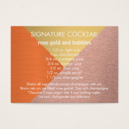 Eine Rose Gold Copper Unterschrift Hochzeitsgeträn