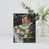 Eine Rose Hochzeit danke Postkarte