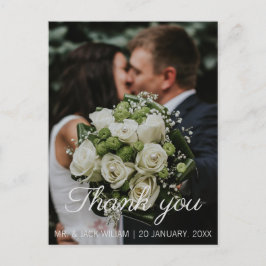 Eine Rose Hochzeit danke Postkarte