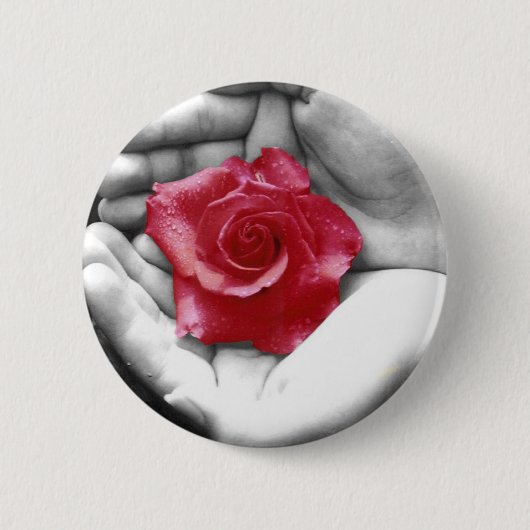 Eine Rose in der Hand 2 Button (Vorderseite)
