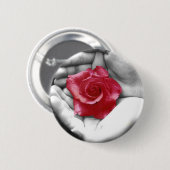 Eine Rose in der Hand 2 Button (Vorne & Hinten)