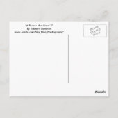 Eine Rose in Hand 2 Postkarte (Rückseite)