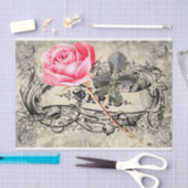 Eine Rose in Paris Seidenpapier (Handwerk)