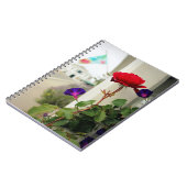 Eine Rose ist ein Rosen-Notizbuch Notizblock (Linke Seite)