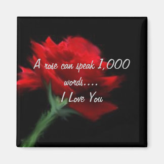 Eine Rose kann 1000 Wörter sprechen Magnet