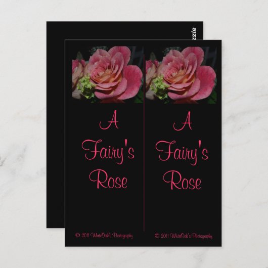 Eine Rose-Lesezeichen-Postkarte Postkarte (Vorne/Hinten)