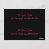 Eine Rose-Lesezeichen-Postkarte Postkarte (Rückseite)