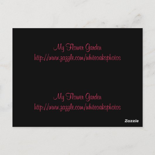 Eine Rose-Lesezeichen-Postkarte Postkarte (Rückseite)