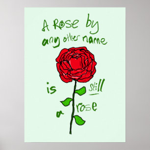 Eine Rose mit einem anderen Namen ist immer noch e Poster