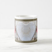 Eine Rose mit Herz-Tasse Kaffeetasse (Mittel)