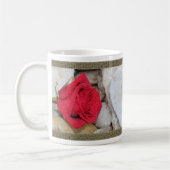 Eine Rose mit Herz-Tasse Kaffeetasse (Links)