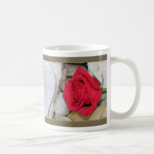 Eine Rose mit Herz-Tasse Kaffeetasse