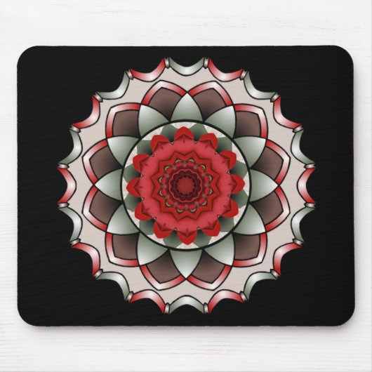 Eine Rose ohne DornenMandala Mousepad (Vorne)