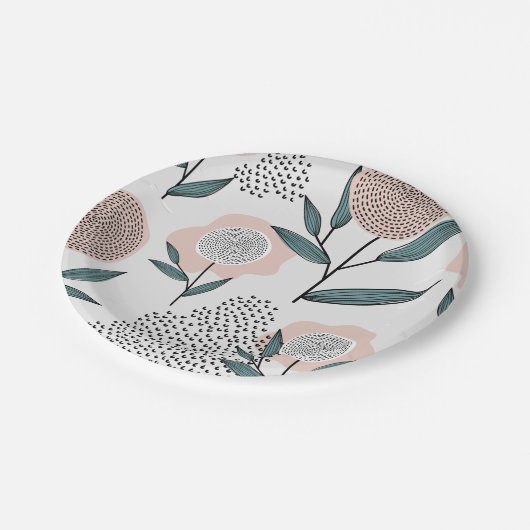 Eine Rose Pappteller (Schrägansicht)