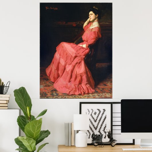 Eine Rose Poster (Heimbüro)