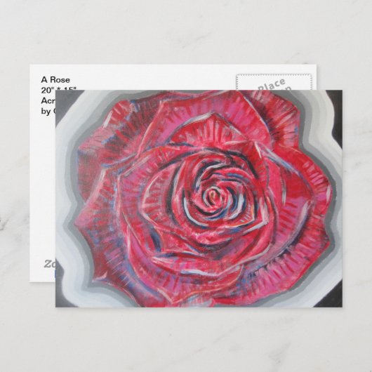 Eine Rose Postkarte (Vorne/Hinten)