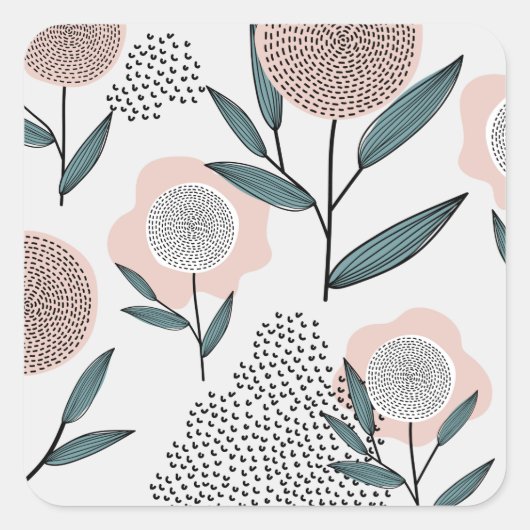 Eine Rose Quadratischer Aufkleber (Vorderseite)