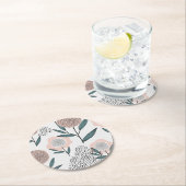 Eine Rose Runder Pappuntersetzer (Vor Ort)