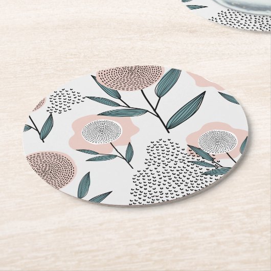 Eine Rose Runder Pappuntersetzer (Angewinkelt)