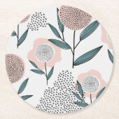 Eine Rose Runder Pappuntersetzer (Vorderseite)