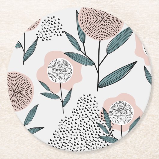 Eine Rose Runder Pappuntersetzer (Vorderseite)