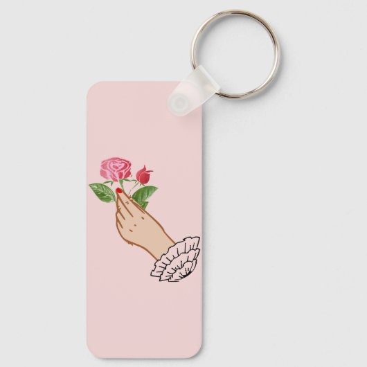 Eine Rose Schlüsselanhänger (Rückseite)