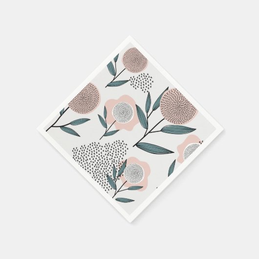 Eine Rose Serviette (Ecke)