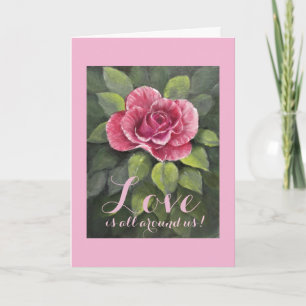 Eine Rose/Valentinstag-Karte für Single Karte
