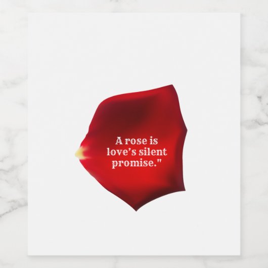 Eine Rose Weinetikett (Einzelnes Label)