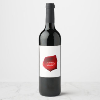 Eine Rose Weinetikett