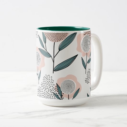 Eine Rose Zweifarbige Tasse (VorderseiteRechts)