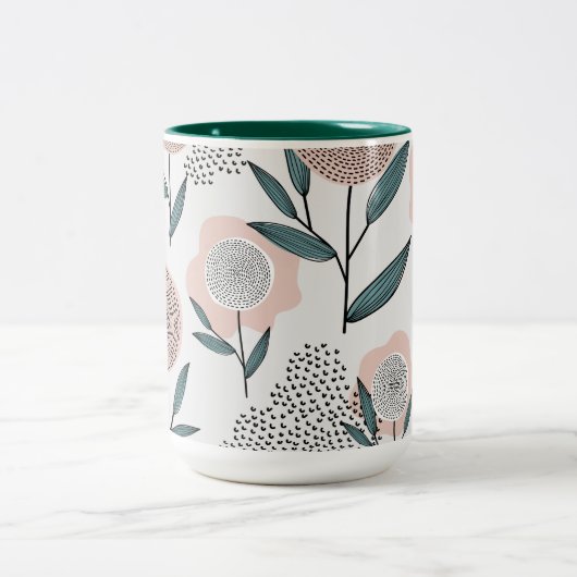 Eine Rose Zweifarbige Tasse (Mittel)