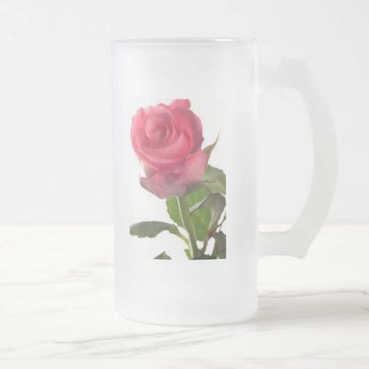 Eine Rosen-Tasse Mattglas Bierglas (Rechts)