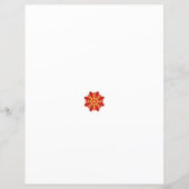 eine rot-gelbe Blume mit schwarzen Punkten (Rückseite)