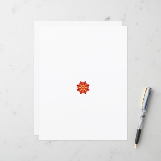 eine rot-gelbe Blume mit schwarzen Punkten (Vorderseite/Rückseite Beispiel)