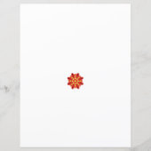 eine rot-gelbe Blume mit schwarzen Punkten (Vorderseite)