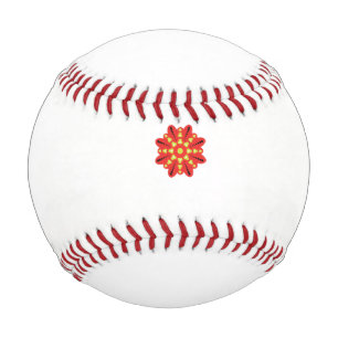 eine rot-gelbe Blume mit schwarzen Punkten Baseball