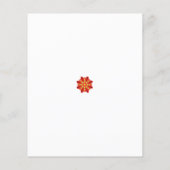 eine rot-gelbe Blume mit schwarzen Punkten Flyer (Hinten)