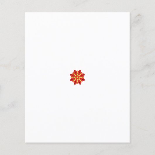 eine rot-gelbe Blume mit schwarzen Punkten Flyer (Vorne)