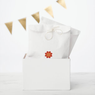 eine rot-gelbe Blume mit schwarzen Punkten Geschenktütchen